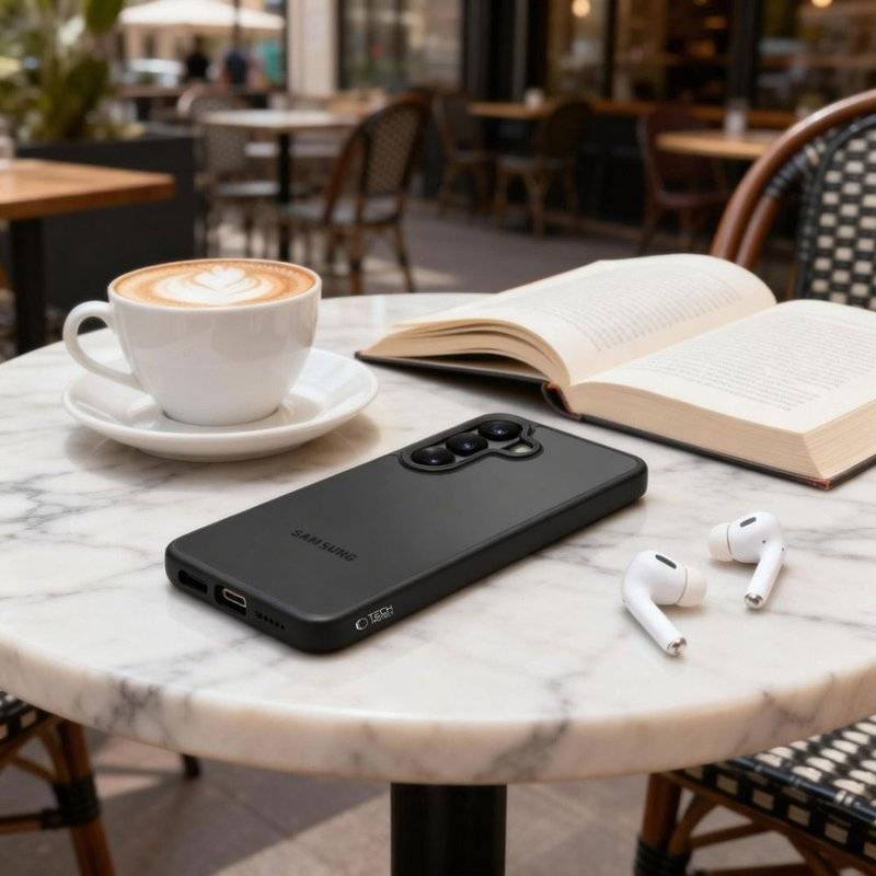 Матов Калъф за Samsung S26 Plus, Tech-Protect MagMat Case, Черен (5)