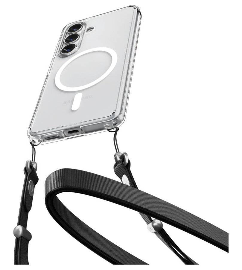 Magsafe Калъф за Samsung S26 Plus, Spigen Ultra Hybrid White Case, Прозрачен (6)