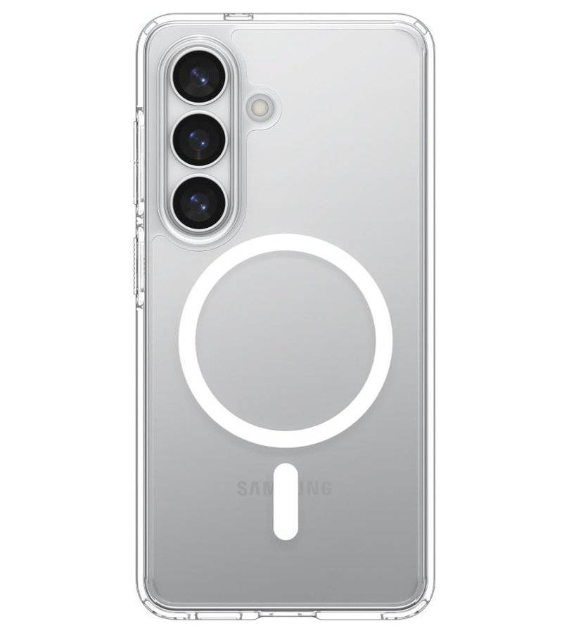 Magsafe Калъф за Samsung S26 Plus, Spigen Ultra Hybrid White Case, Прозрачен (3)