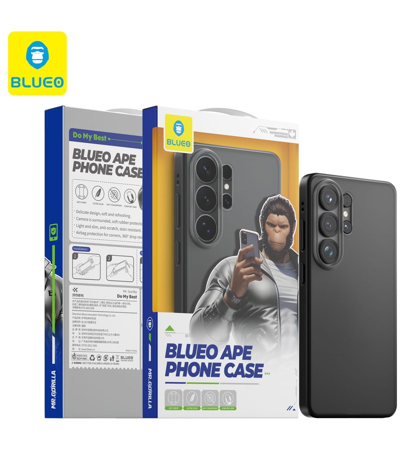 Матов Калъф за Samsung S26 Plus, Blueo APE Case, Черен (2)