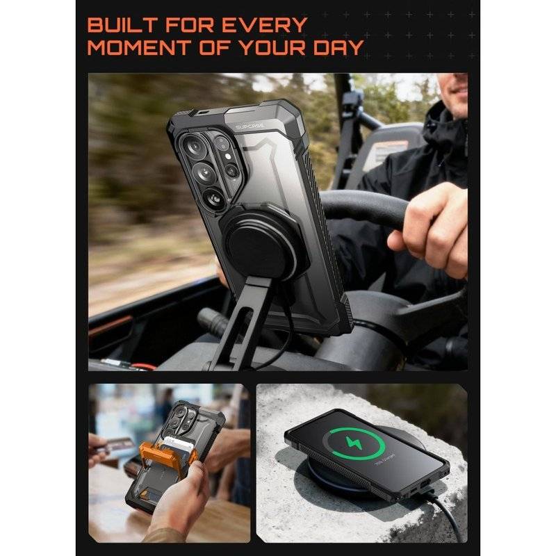 Magsafe Калъф за Samsung S26 Ultra, Supcase UB Grip Mag, Черен (8)
