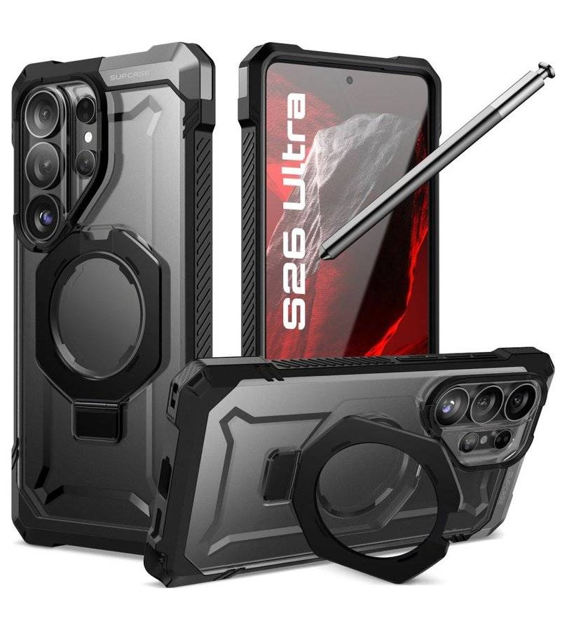 Magsafe Калъф за Samsung S26 Ultra, Supcase UB Grip Mag, Черен