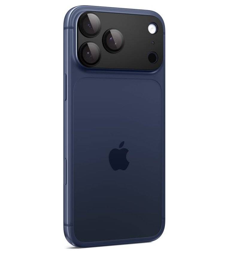 Протектор за Камерата на iPhone 17 Pro, Spigen EZ Fit Optik Pro XL Glass tR, Черен (5)