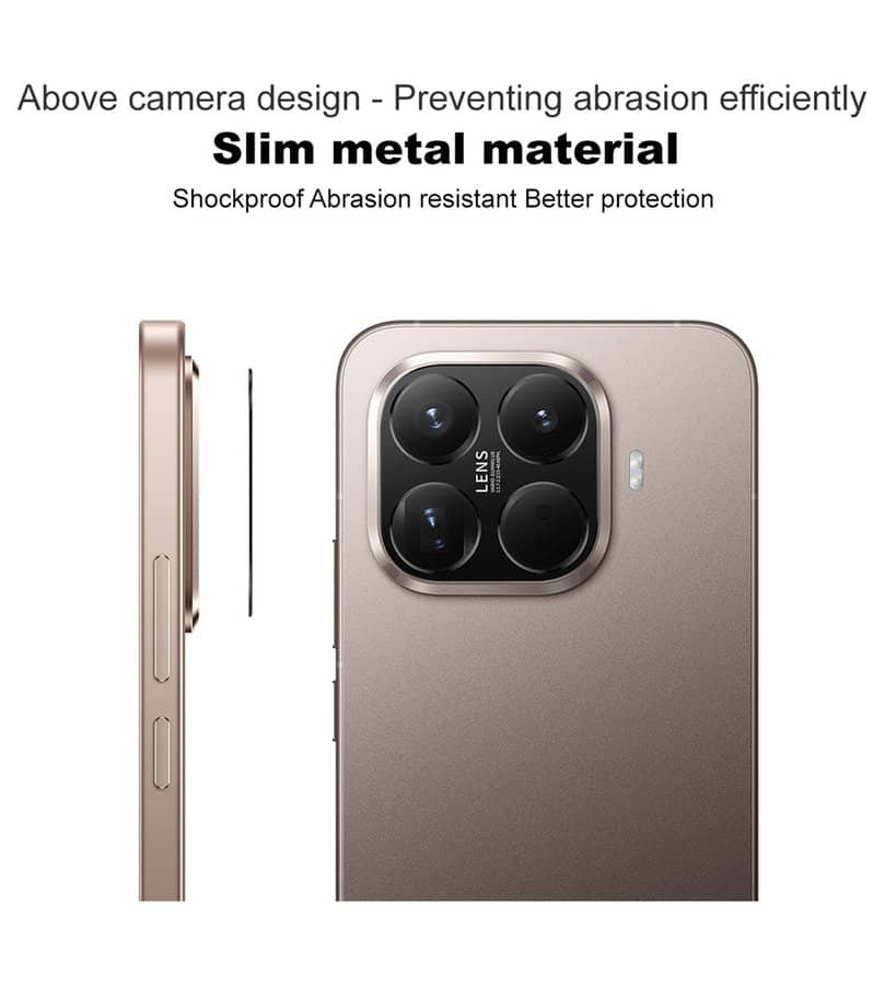 Протектор за Камерата на Xiaomi 15T Pro, Imak Cam Frame Glass, Черен (4)
