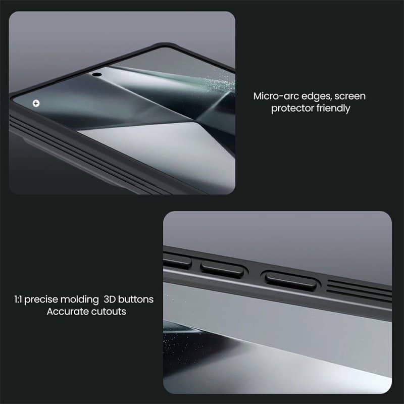 Magsafe калъф с Плъзгач за Камера за Samsung S25 Ultra, Nillkin CamShield Pro Case, Черен (14)