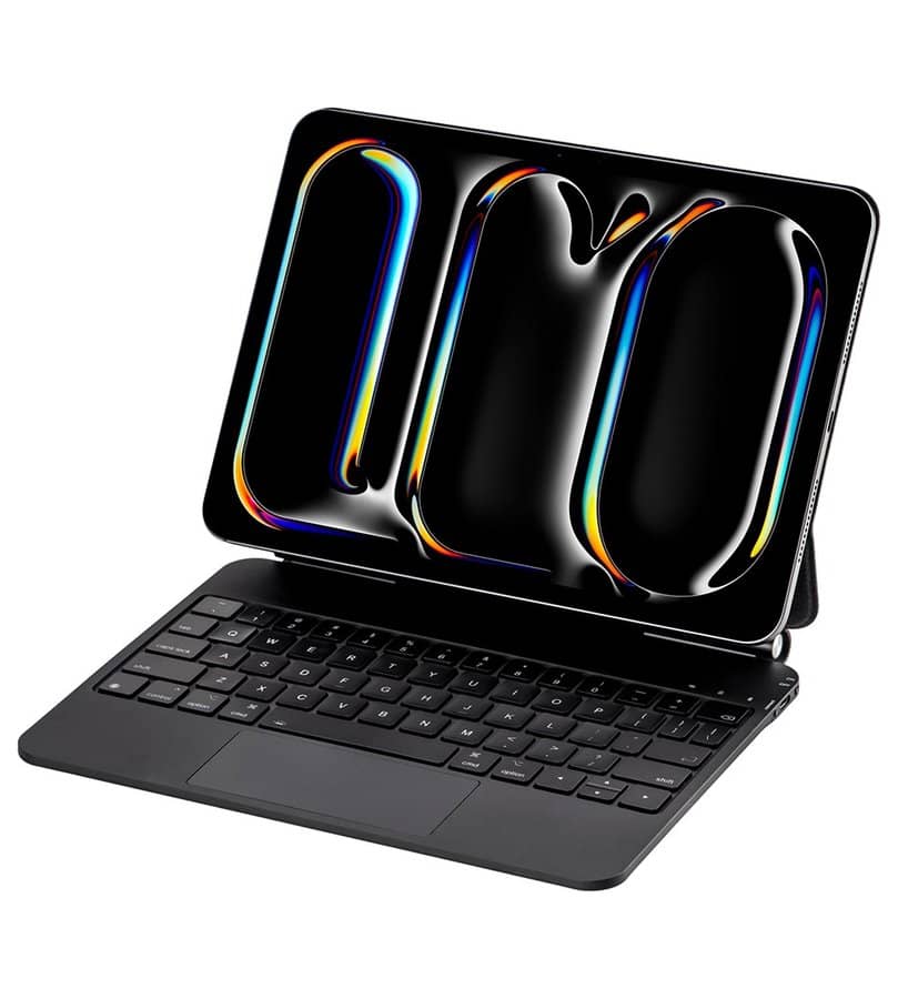 Калъф с Клавиатура и Тъчпад за iPad Pro 11 2025-2024, Magnetic Keyboard Case, Черен (2)