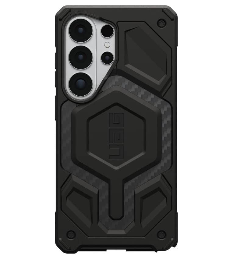Magsafe Противоударен Калъф за Samsung S26 Ultra, UAG Monarch Pro Carbon Fiber Case, Черен
