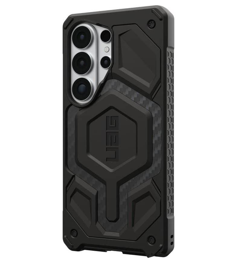 Magsafe Противоударен Калъф за Samsung S26 Ultra, UAG Monarch Pro Carbon Fiber Case, Черен (3)