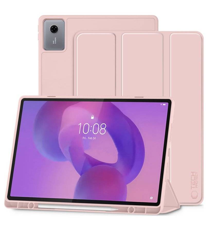 Калъф за Lenovo Idea Tab Plus 12.1 TB-361, Tech-Protect SC Pen Case, Розов