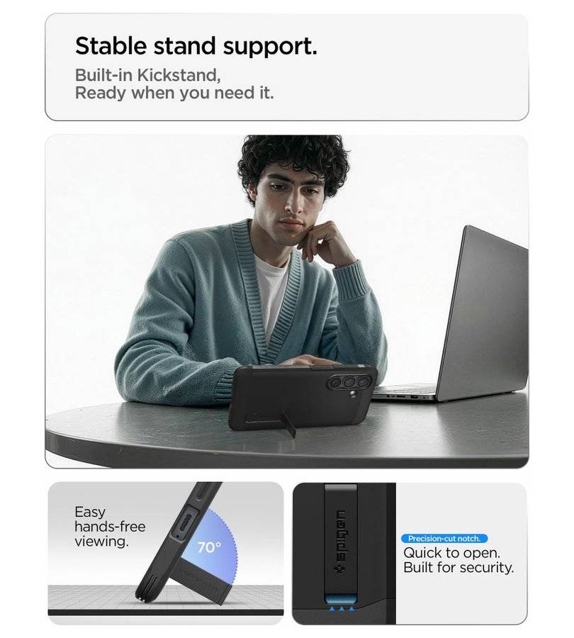 Magsafe Противоударен Калъф за Samsung S26, Spigen Tough Armor Case, Черен (10)