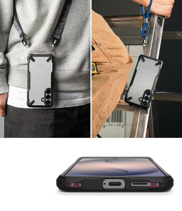 Противоударен Калъф за Samsung S26 Plus, Ringke Fusion X Case, Черен (9)