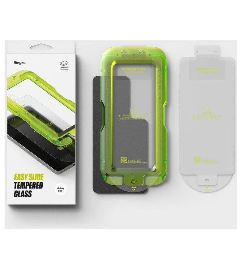 Стъклен Протектор за Samsung S26 Plus, Ringke Easy Slide Glass 2бр., Прозрачен (6)