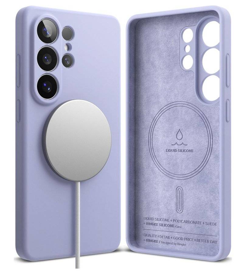 Magsafe Калъф за Samsung S26 Ultra, Ringke Silicone Magnetic Case, Лилав (2)