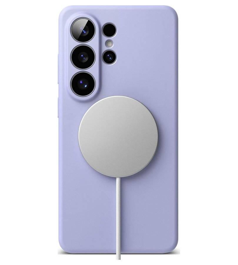 Magsafe Калъф за Samsung S26 Ultra, Ringke Silicone Magnetic Case, Лилав (4)