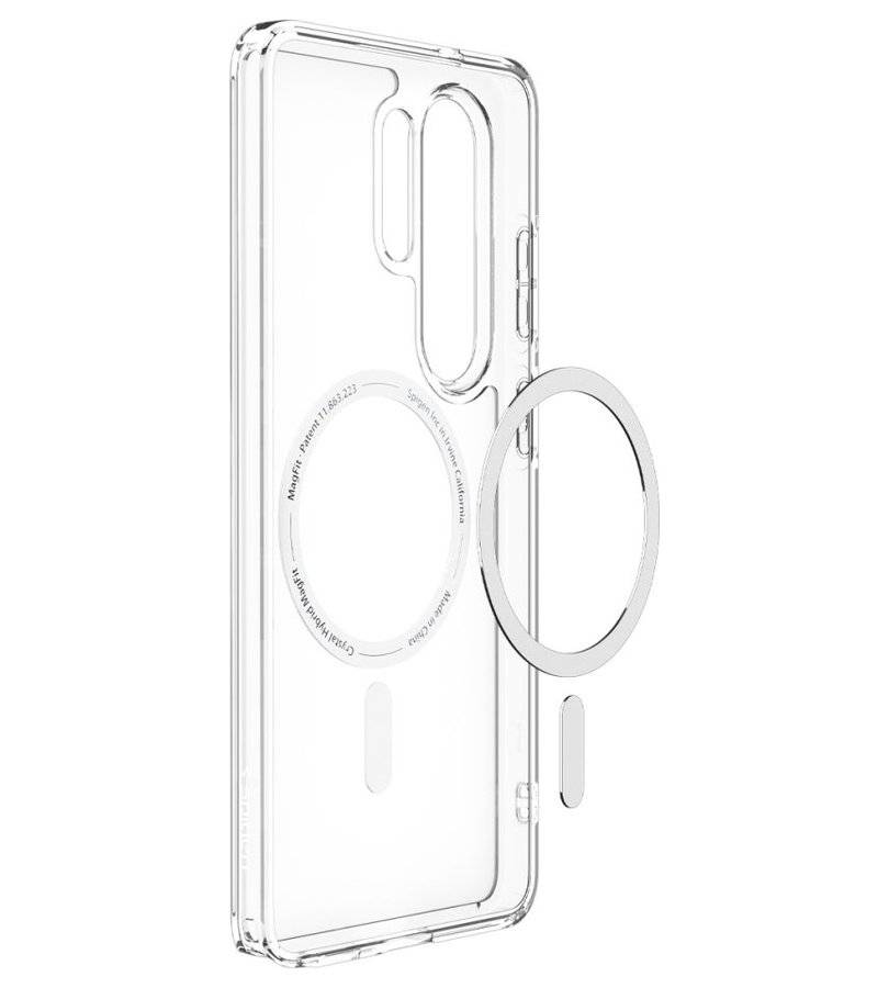 Magsafe Калъф за Samsung S26 Ultra, Spigen Ultra Hybrid White Case, Прозрачен (4)