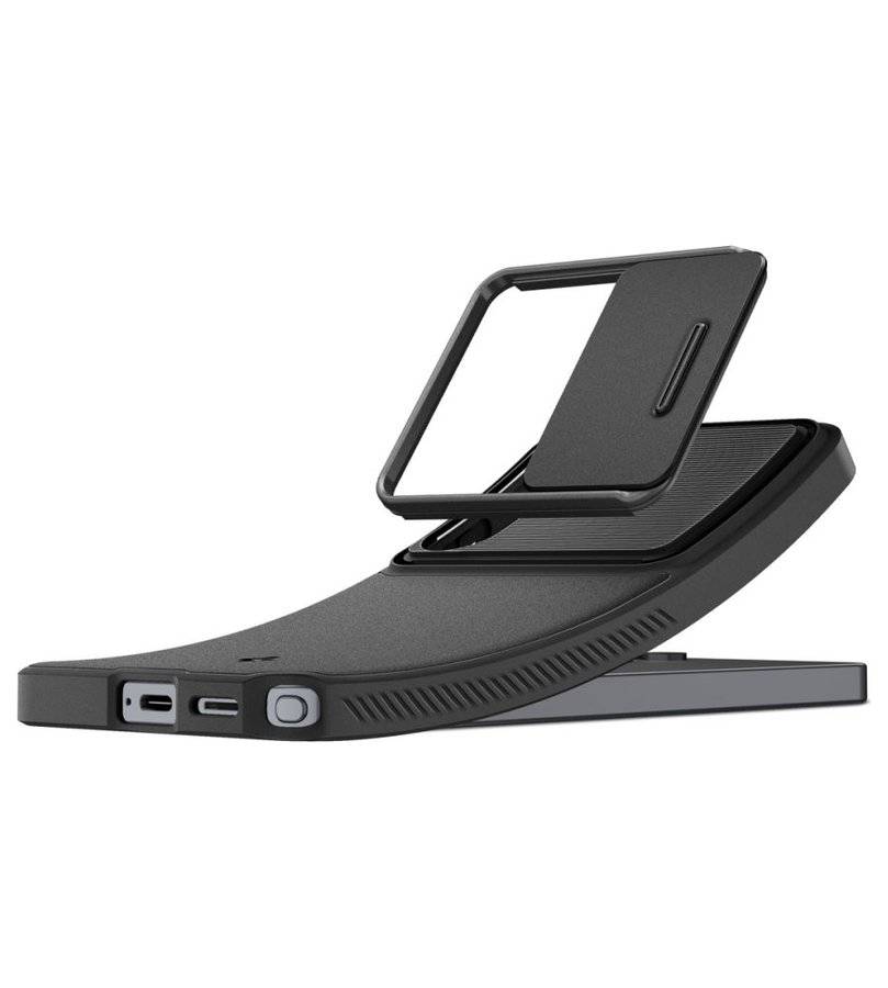 Противоударен Калъф за Samsung S26 Ultra, Spigen Optik Armor Case, Черен (3)