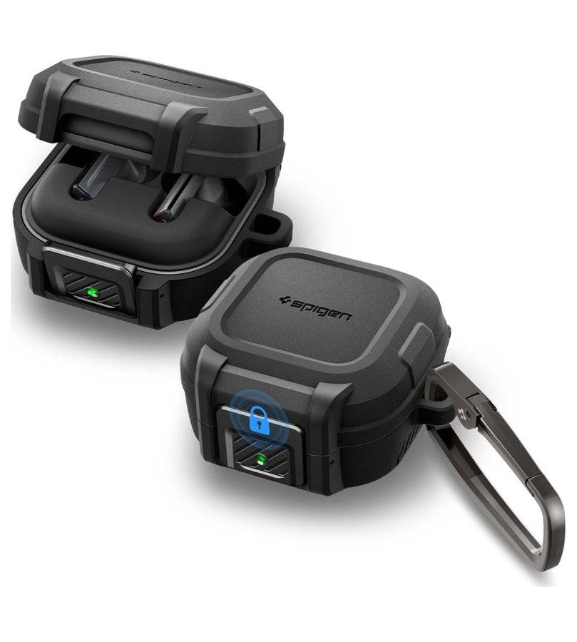 Противоударен Калъф за Samsung Buds 4 Pro/ 4, Spigen Lock Fit Case, Черен (3)