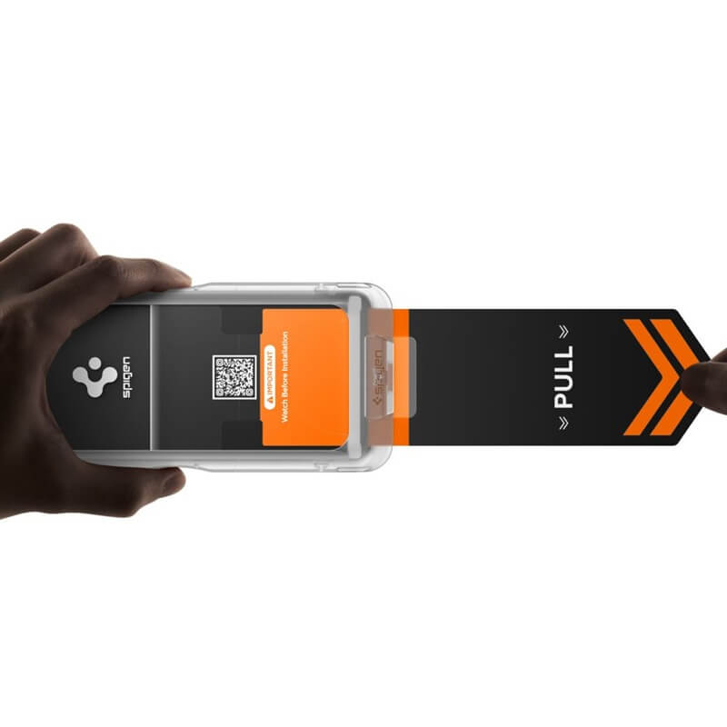 Затъмняващ Протектор за Samsung S26 Plus, Spigen Privacy Glass tR EZ Fit 2бр., Черен (5)