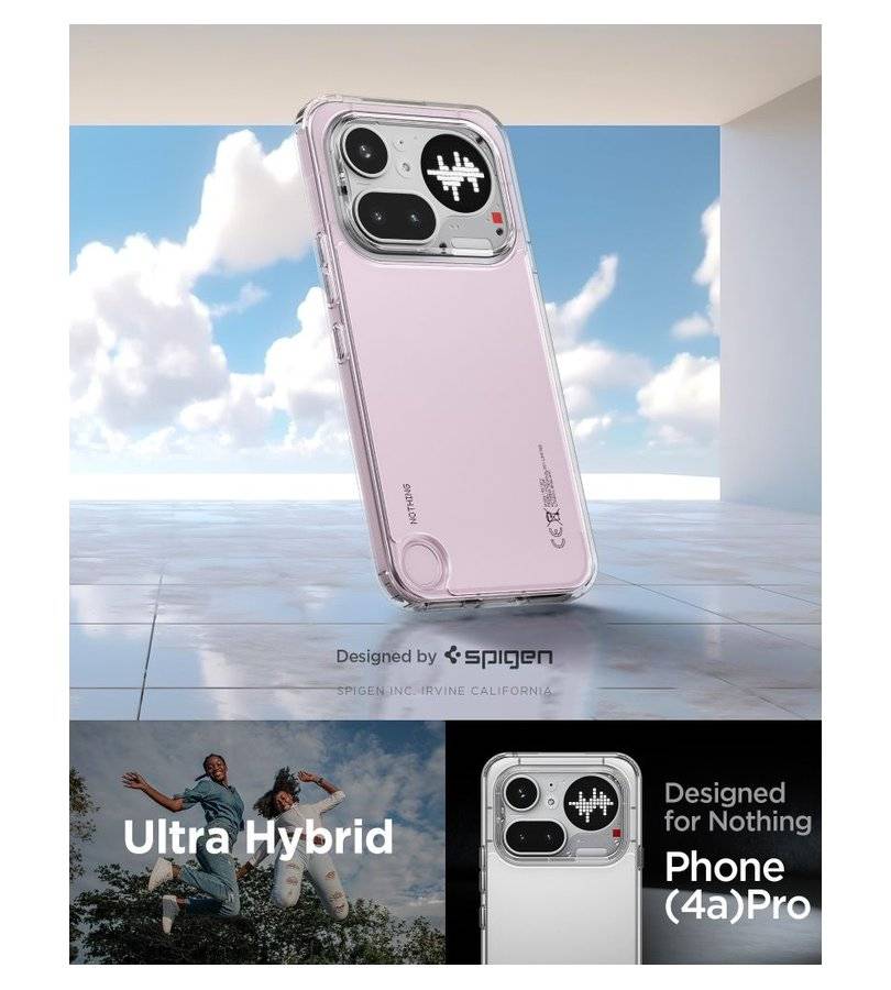 Противоударен Калъф за Nothing phone 4A Pro, Spigen Ultra Hybrid Case, Прозрачен (7)