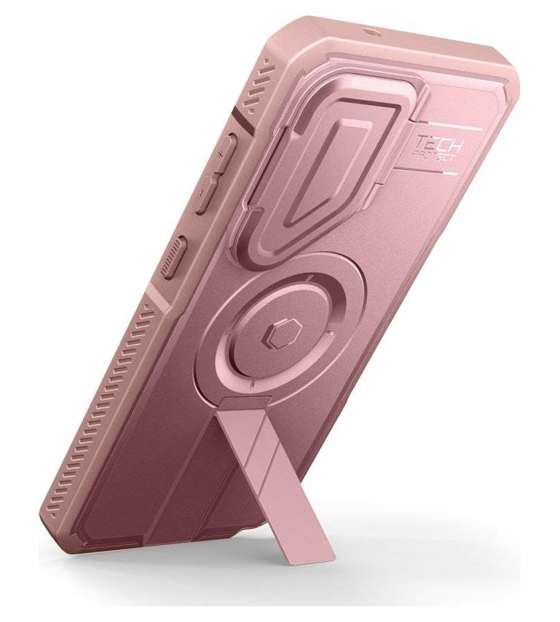 Противоударен Калъф 360 за Samsung S26 Ultra, Tech-Protect Kevlar Cam+ 2-Set Case, Розов (3)