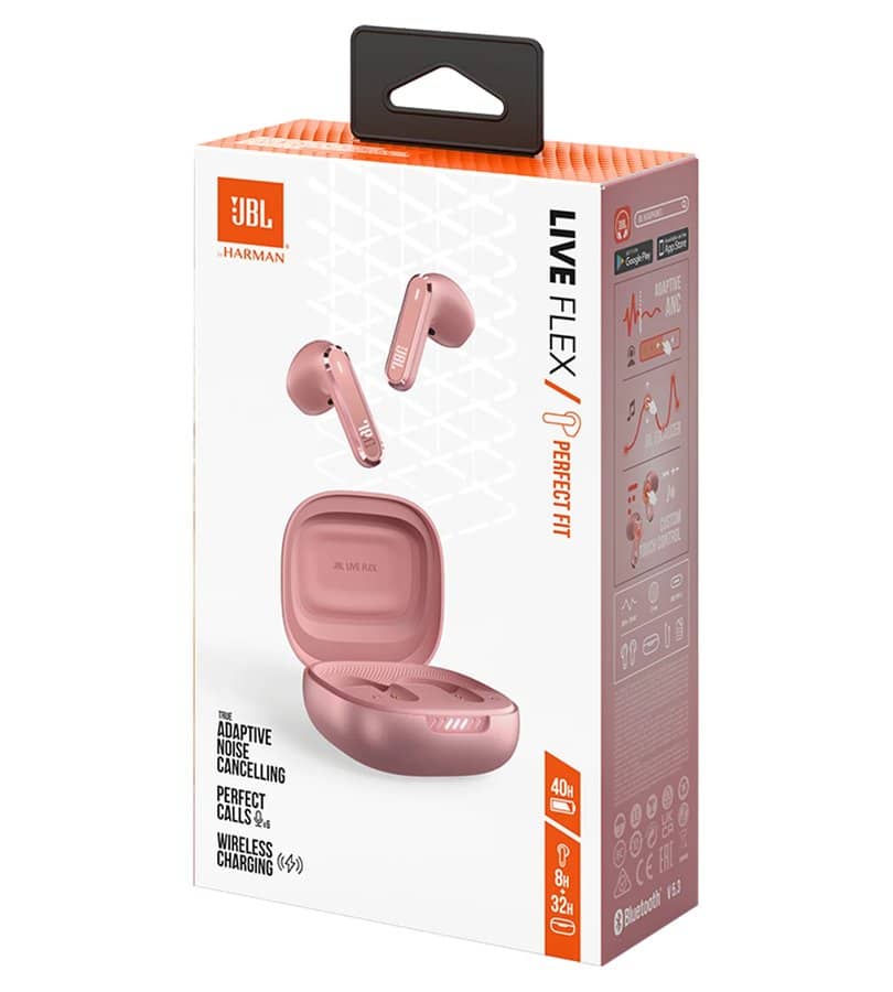 Безжични Слушалки, JBL Live Flex, Розов (11)