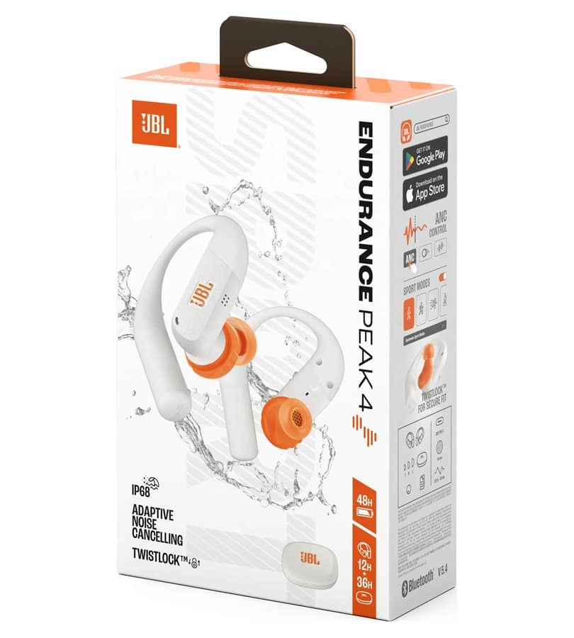 Безжични Слушалки, JBL Endurance Peak4, Бял (5)
