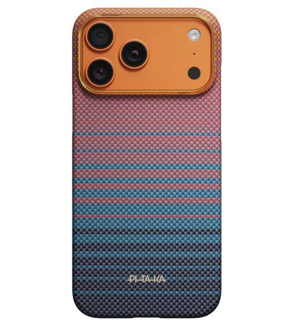 Magsafe Калъф за iPhone 17 Pro, Pitaka Edge Sunset2.0 Case California Dream 05, Кафяв (2)