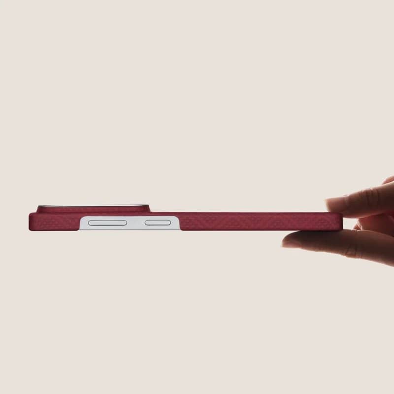 Magsafe Калъф за Samsung S26 Ultra, Pitaka Edge Harvard Case Crimson, Червен (5)