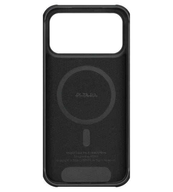 Magsafe Калъф за iPhone 17 Pro, Pitaka Aramid ProGuard Black/Gray Case, Черен (3)