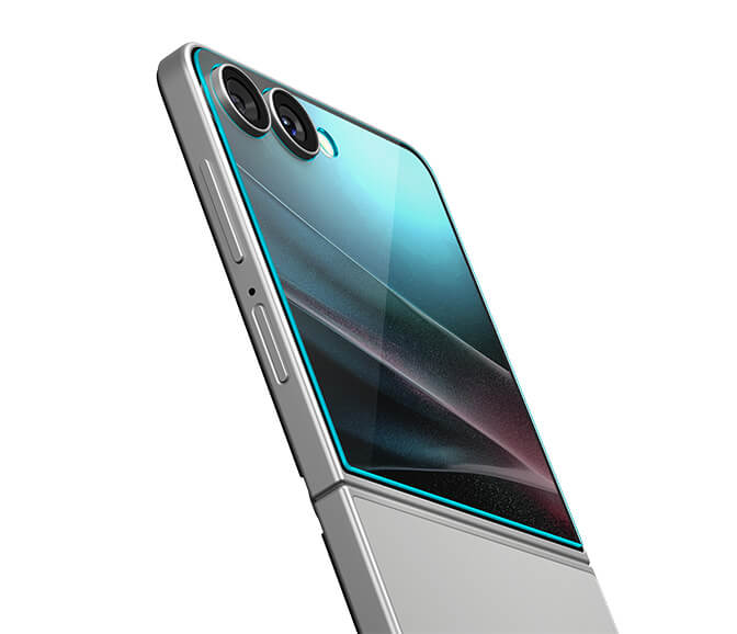 Протектор за Външния Дисплей на Samsung Z Flip 8, Spigen Ez Fit Glass, Прозрачен (6)