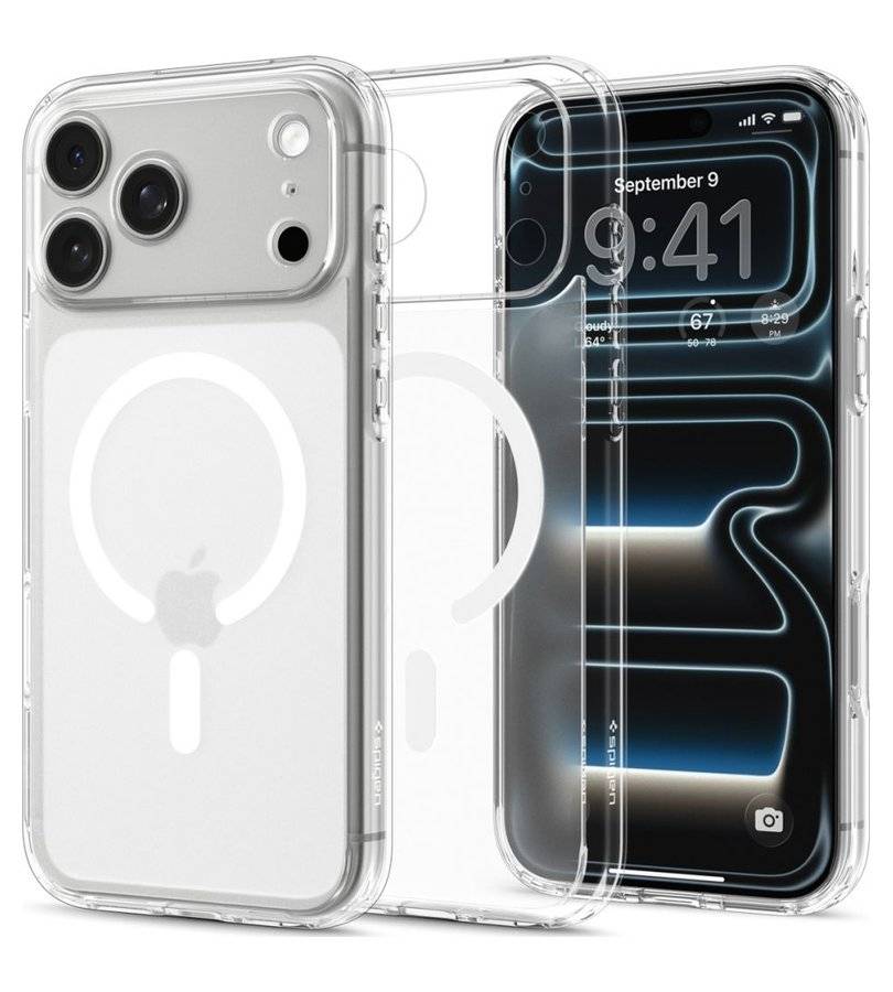Magsafe Калъф за iPhone 18 Pro/ 17 Pro, Spigen Ultra Hybrid Frost Mag Fit Case, Бял
