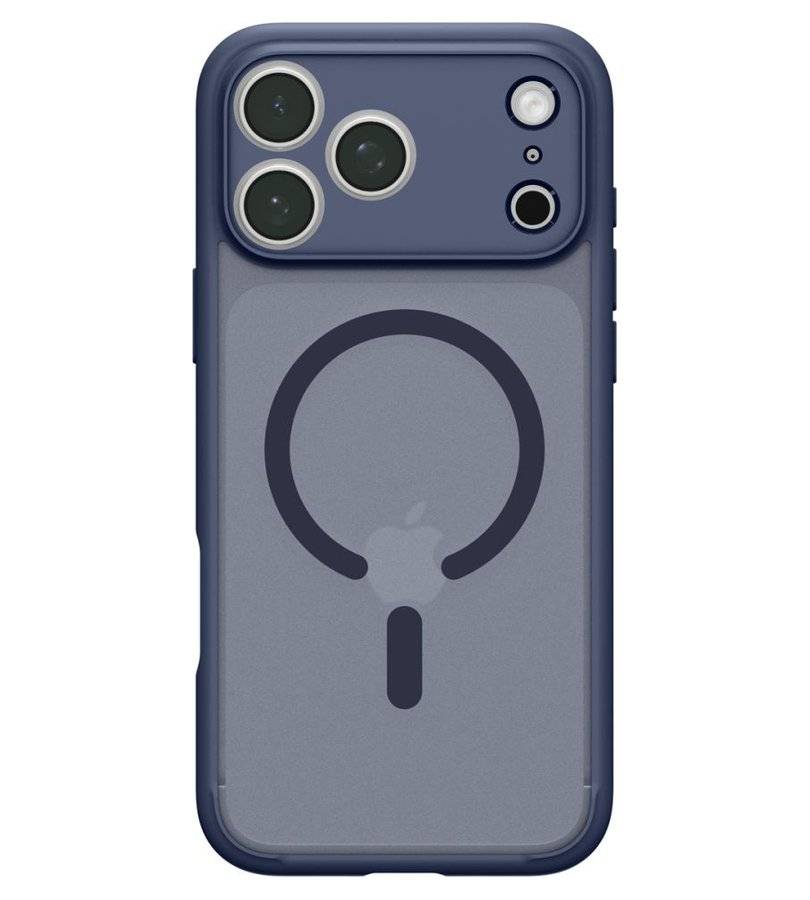 Magsafe Калъф за iPhone 18 Pro/ 17 Pro, Spigen Ultra Hybrid Frost Mag Fit Case, Тъмно Син (7)
