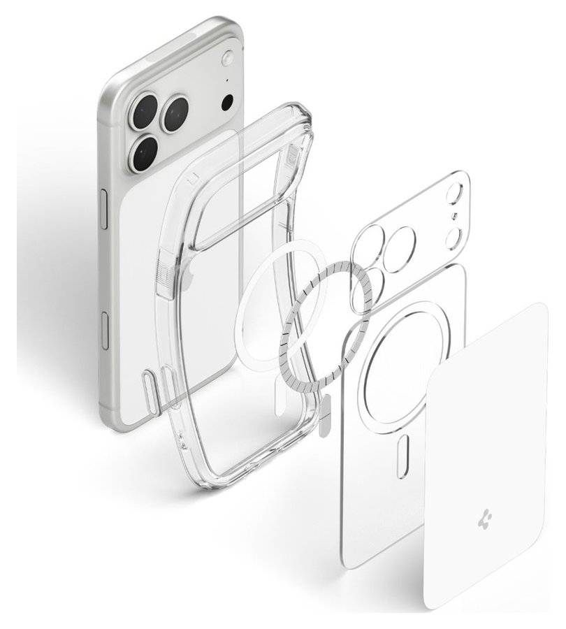 Magsafe Калъф за iPhone 18 Pro Max/ 17 Pro Max, Spigen Ultra Hybrid T Mag Fit Case, Бял (4)