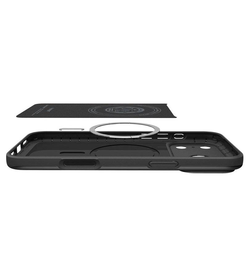 Magsafe Калъф за iPhone 18 Pro Max/ 17 Pro Max, Spigen Thin Fit Mag Fit Case, Черен (6)