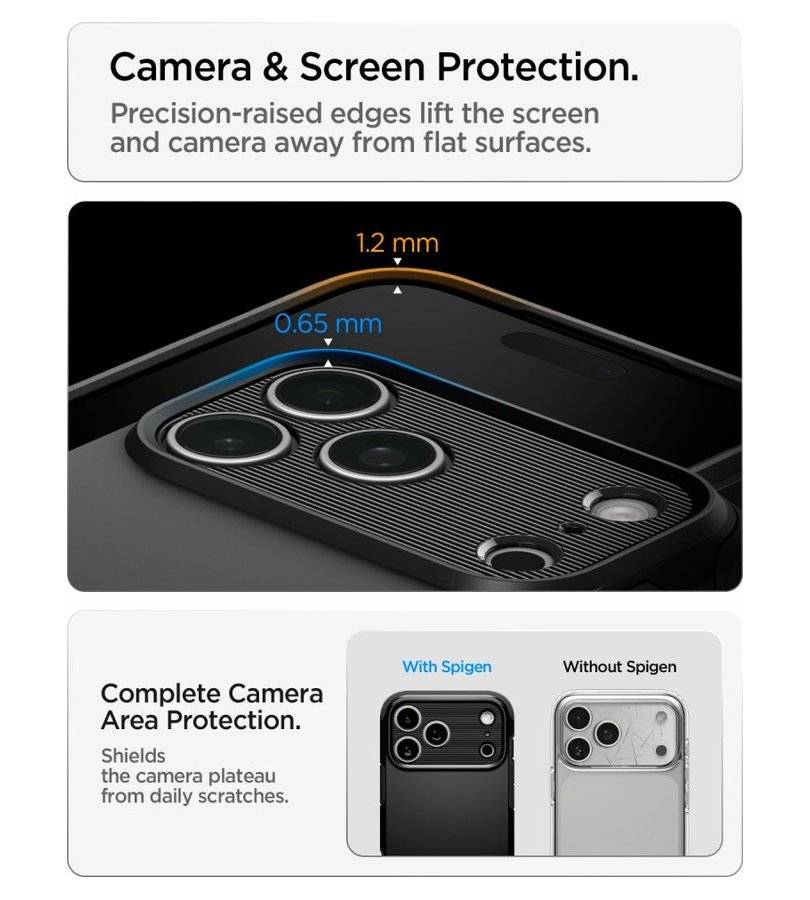 Magsafe Калъф за iPhone 18 Pro/ 17 Pro, Spigen Tough Armor T Mag Fit Case, Черен (10)