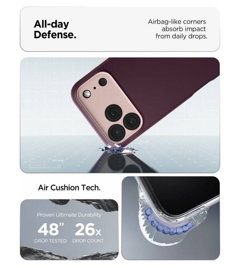 Magsafe Калъф за iPhone 18 Pro Max/ 17 Pro Max, Spigen Nano Pop Mag Fit Case Burgundy, Бордо (9)
