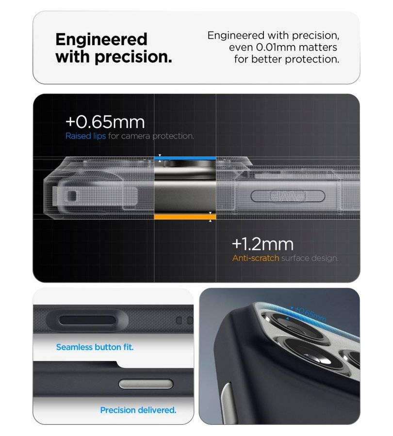 Magsafe Калъф за iPhone 18 Pro/ 17 Pro, Spigen Nano Pop Mag Fit Case, Черен (8)