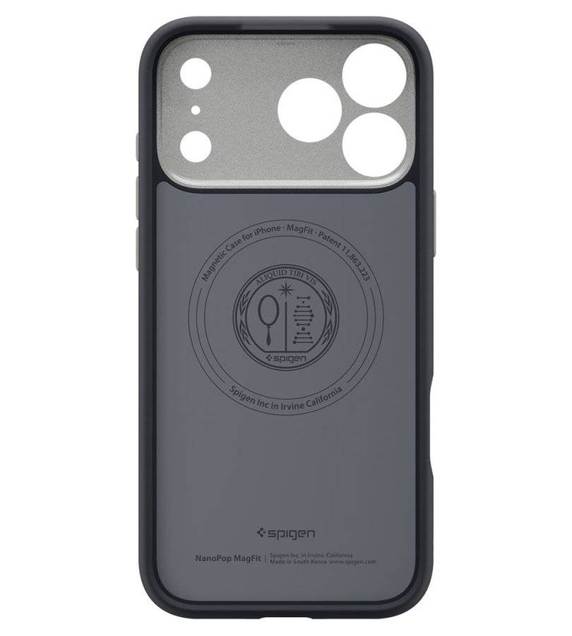 Magsafe Калъф за iPhone 18 Pro/ 17 Pro, Spigen Nano Pop Mag Fit Case, Черен (4)