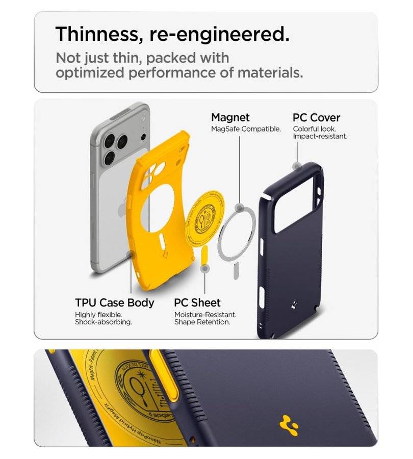 Magsafe Калъф за iPhone 18 Pro/ 17 Pro, Spigen Nano Pop Hybrid Mag Fit Case, Тъмно Лилав (9)