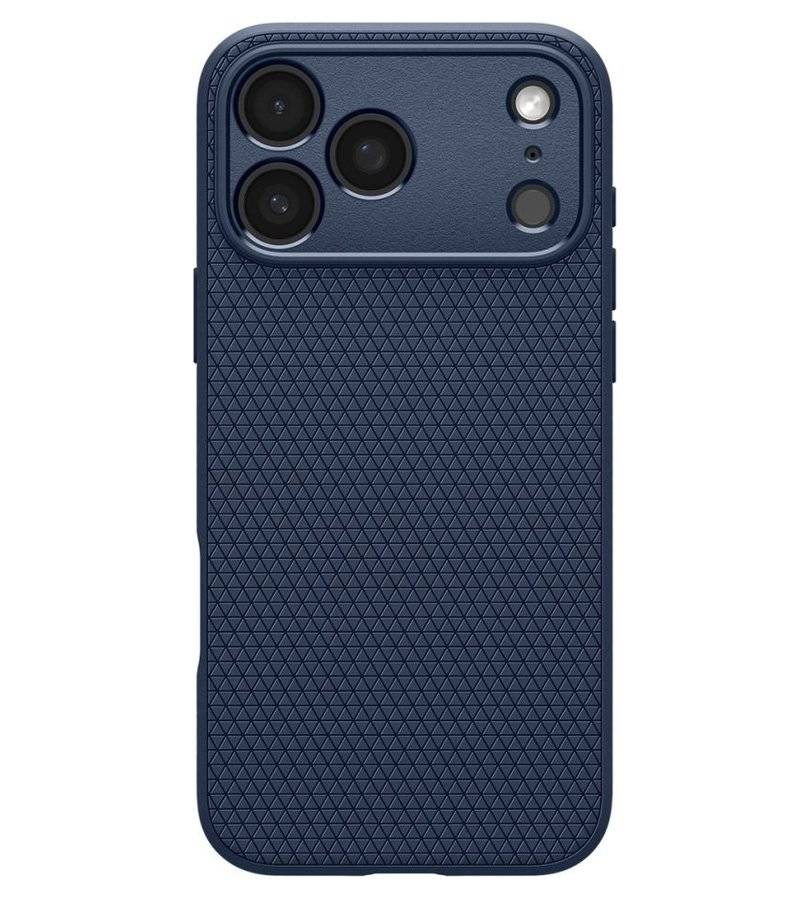 Противоударен Калъф за iPhone 18 Pro/ 17 Pro, Spigen Liquid Air Case, Тъмно Син (3)