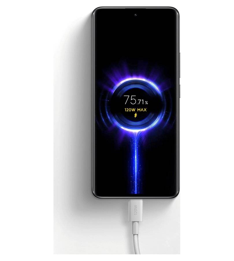 Оригинален USB-C to USB-C кабел, Xiaomi 6A Braided 120W 1m, Бял (3)
