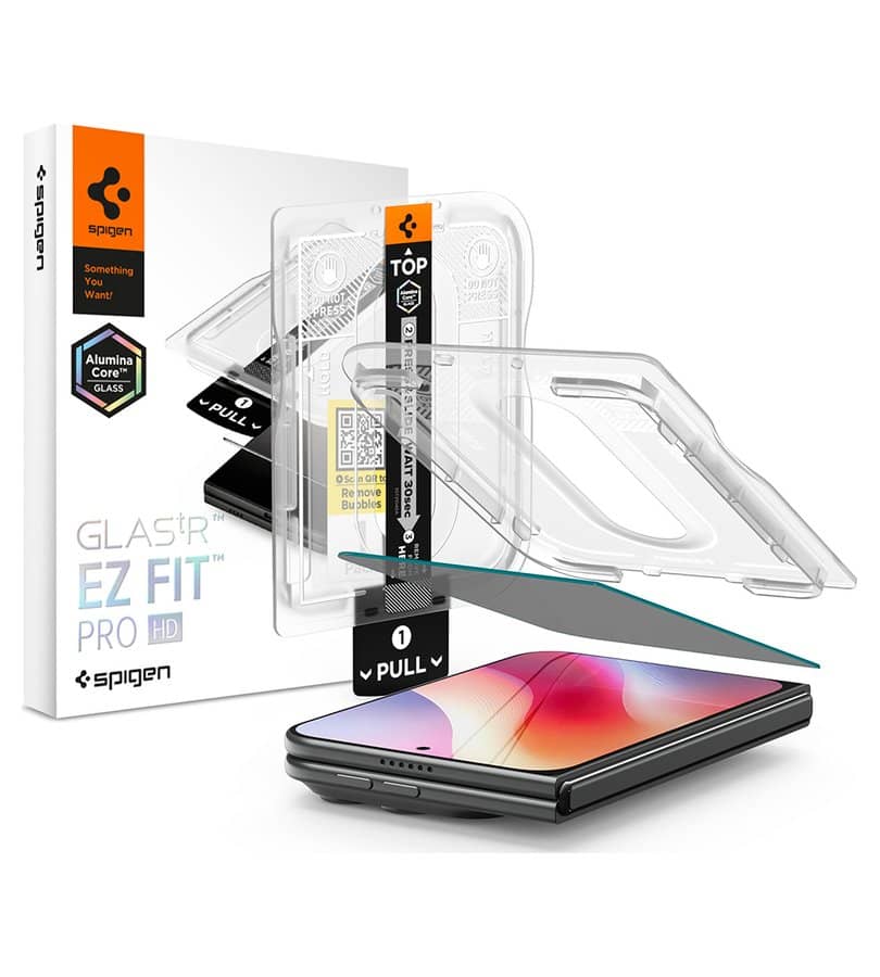 Затъмняващ Протектор за iPhone Duo, Spigen Privacy Glas.tR EZ Fit Pro, Черен