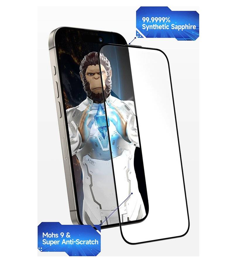 Стъклен Протектор за iPhone 18 Pro/ 17 Pro/ 17/ 16 Pro, Blueo Premium Sapphire Pro Glass, Прозрачен (3)