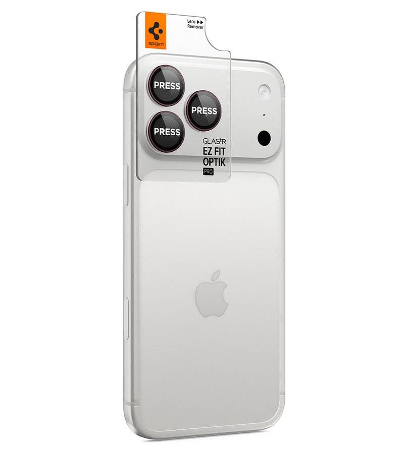 Протектор за Камерата на iPhone 18 Pro Max/ 18 Pro, Spigen EZ Fit Optik Pro Glas.tR 2бр. Burgundy, Бордо (6)