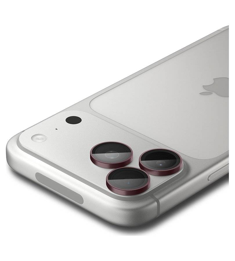 Протектор за Камерата на iPhone 18 Pro Max/ 18 Pro, Spigen EZ Fit Optik Pro Glas.tR 2бр. Burgundy, Бордо (3)