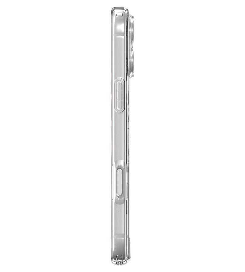 Magsafe Калъф за iPhone 18 Pro/ 17 Pro, Spigen Ultra Hybrid Mag Fit Case Clear/White, Прозрачен (5)
