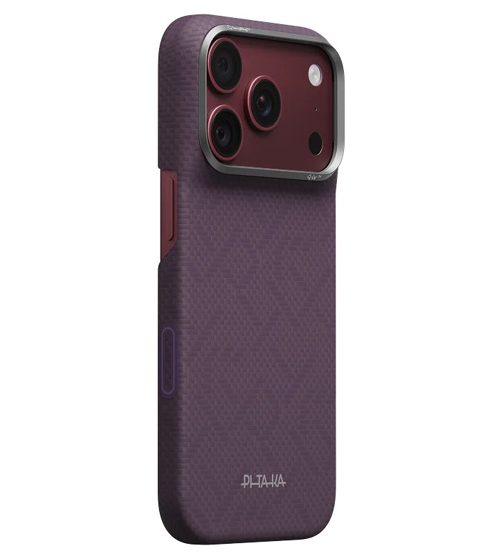 Magsafe Калъф за iPhone 18 Pro/ 17 Pro, Pitaka Edge PTK Weaving Case Charoite Purple, Лилав