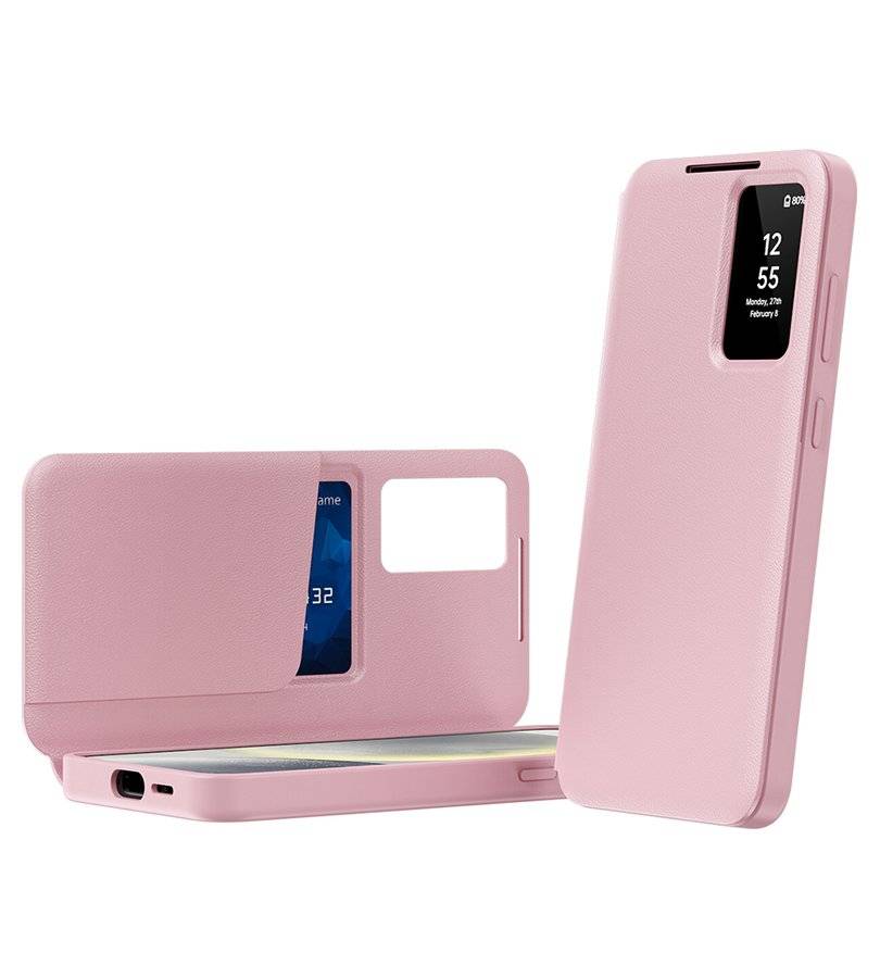 Активен Калъф за Samsung S26 FE, Techsuit SmartView Book Case, Розов (2)