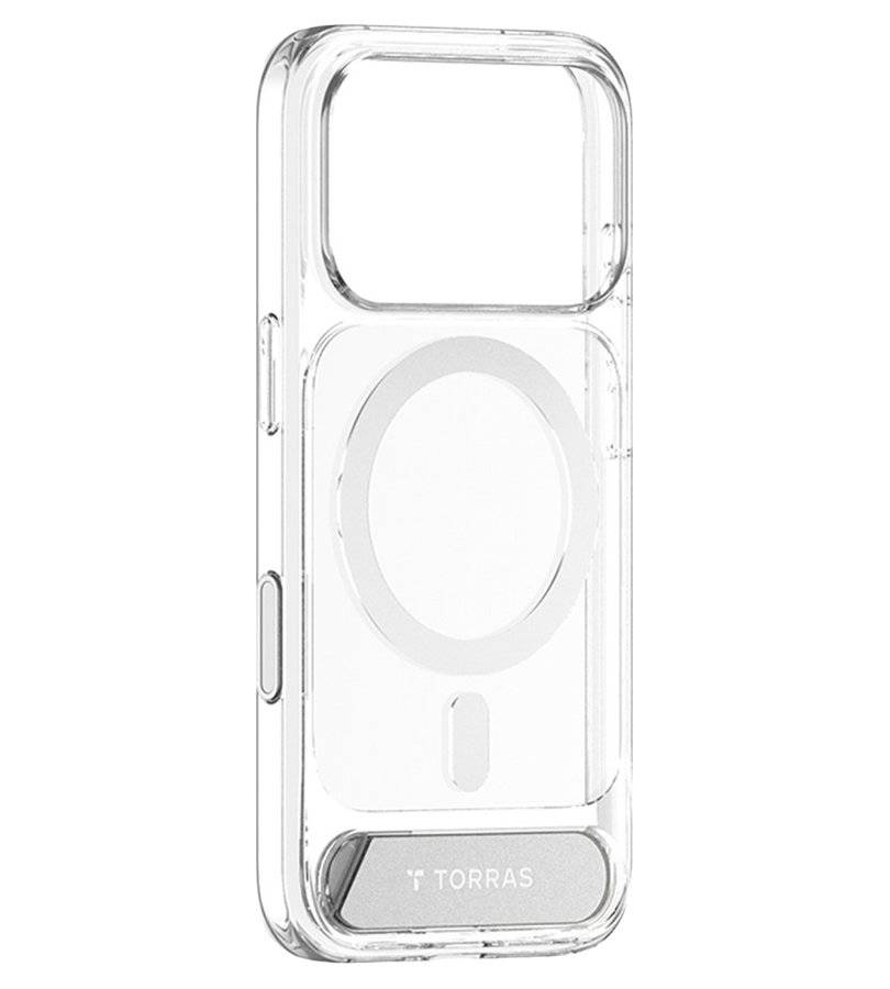 Magsafe Калъф за iPhone 17 Pro Max/ 18 Pro Max, Torras Ostand L1 Guardian Mag Case, Прозрачен (2)