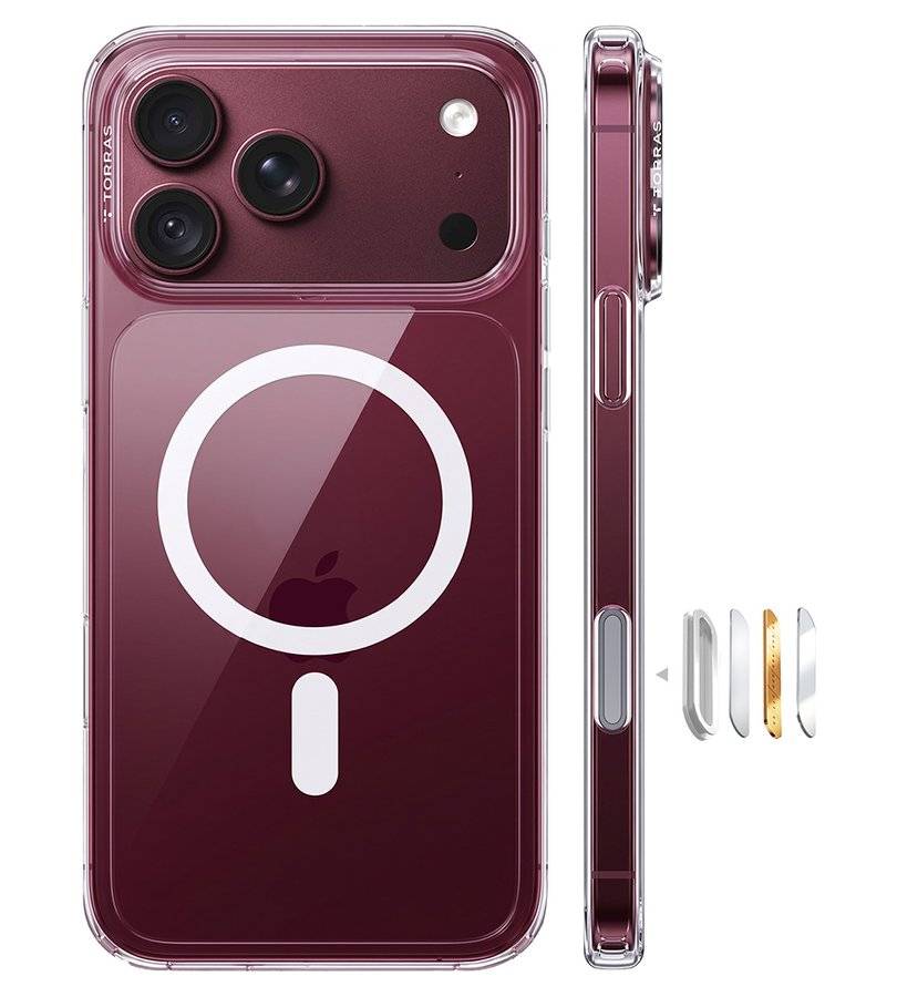 Magsafe Калъф за iPhone 17 Pro Max/ 18 Pro Max, Torras Guardian Mag Case, Прозрачен
